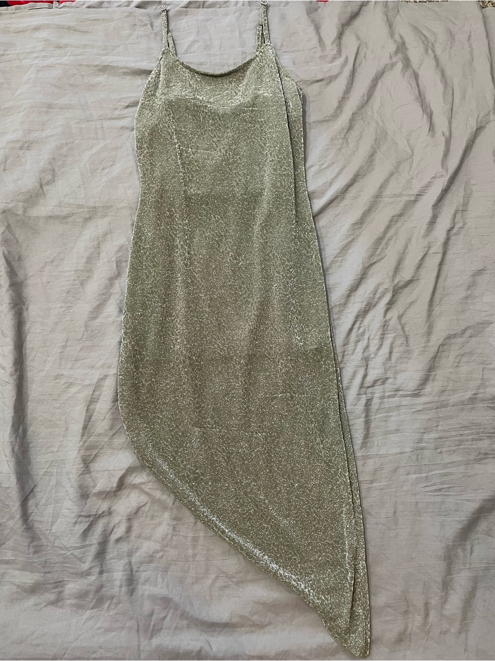 Silver Sparkly Slip Dress